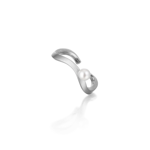 WAVE pearl ring white
